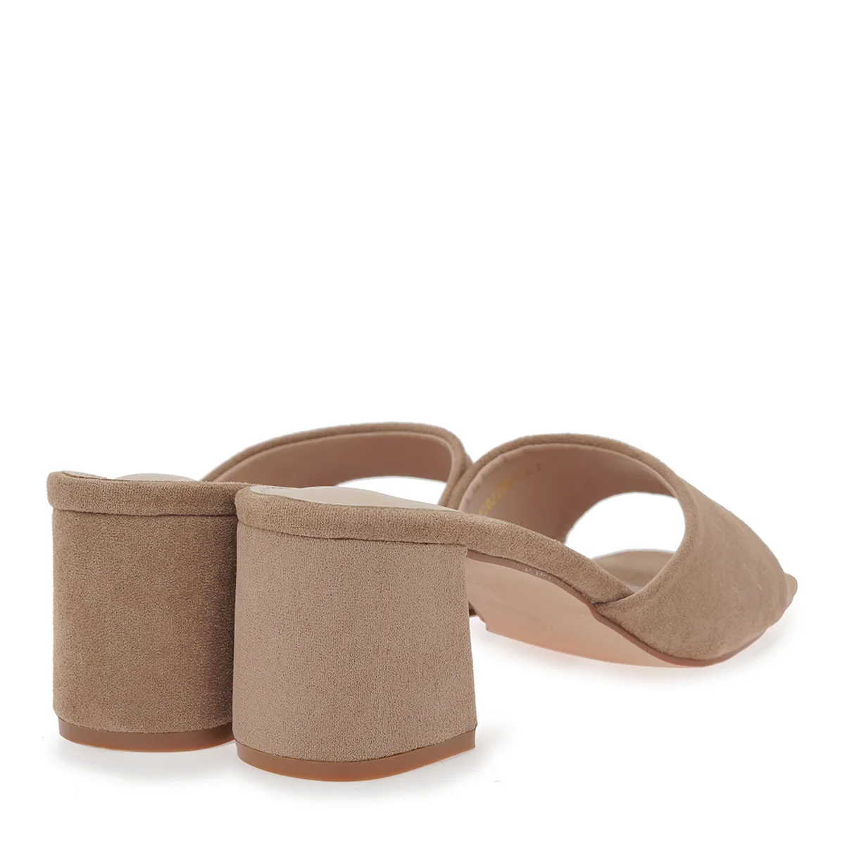 Seven Μπεζ Suede Mules με Χοντρό Τακούνι 3 Seven Μπεζ Suede Mules με Χοντρό Τακούνι - Image 3