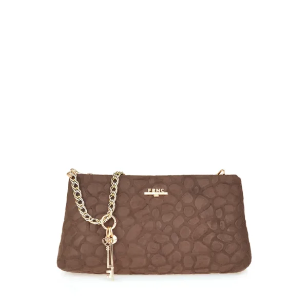 Τσάντα Ώμου & Χιαστί FRNC 6181 Water Repellent Satin Καφέ