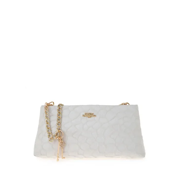 Τσάντα Ώμου & Χιαστί FRNC 6181 Water Repellent Satin Εκρού