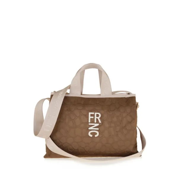 Τσάντα Χειρός & Ώμου FRNC 6194 Κροκό Καφέ