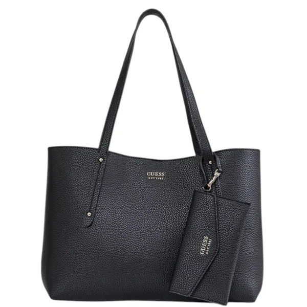 Τσάντα Ώμου Guess Brenton Μαύρη με Pochette