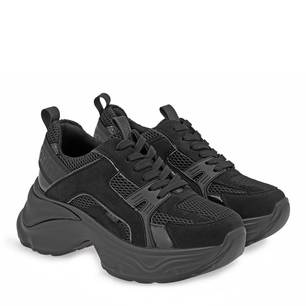 Renato Garini Μαύρα Chunky Sneakers 2 Renato Garini Μαύρα Chunky Sneakers - Image 2