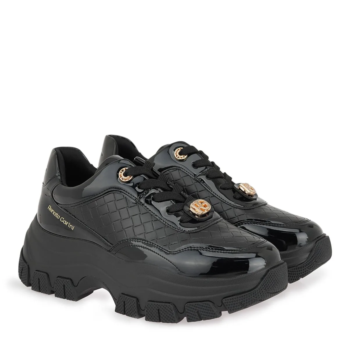 Renato Garini Μαύρα Chunky Sneakers 2 Renato Garini Μαύρα Chunky Sneakers - Image 2