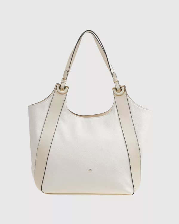 Verde Γυναικεία Τσάντα Ώμου Εκρού