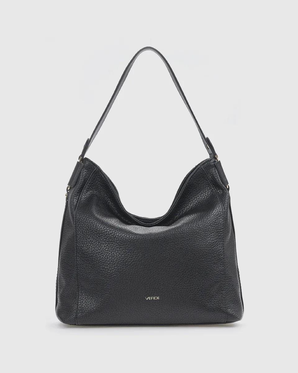 Verde Τσάντα Ώμου Μαύρη με Minimal Σχεδιασμό 1 Verde Τσάντα Ώμου Μαύρη με Minimal Σχεδιασμό