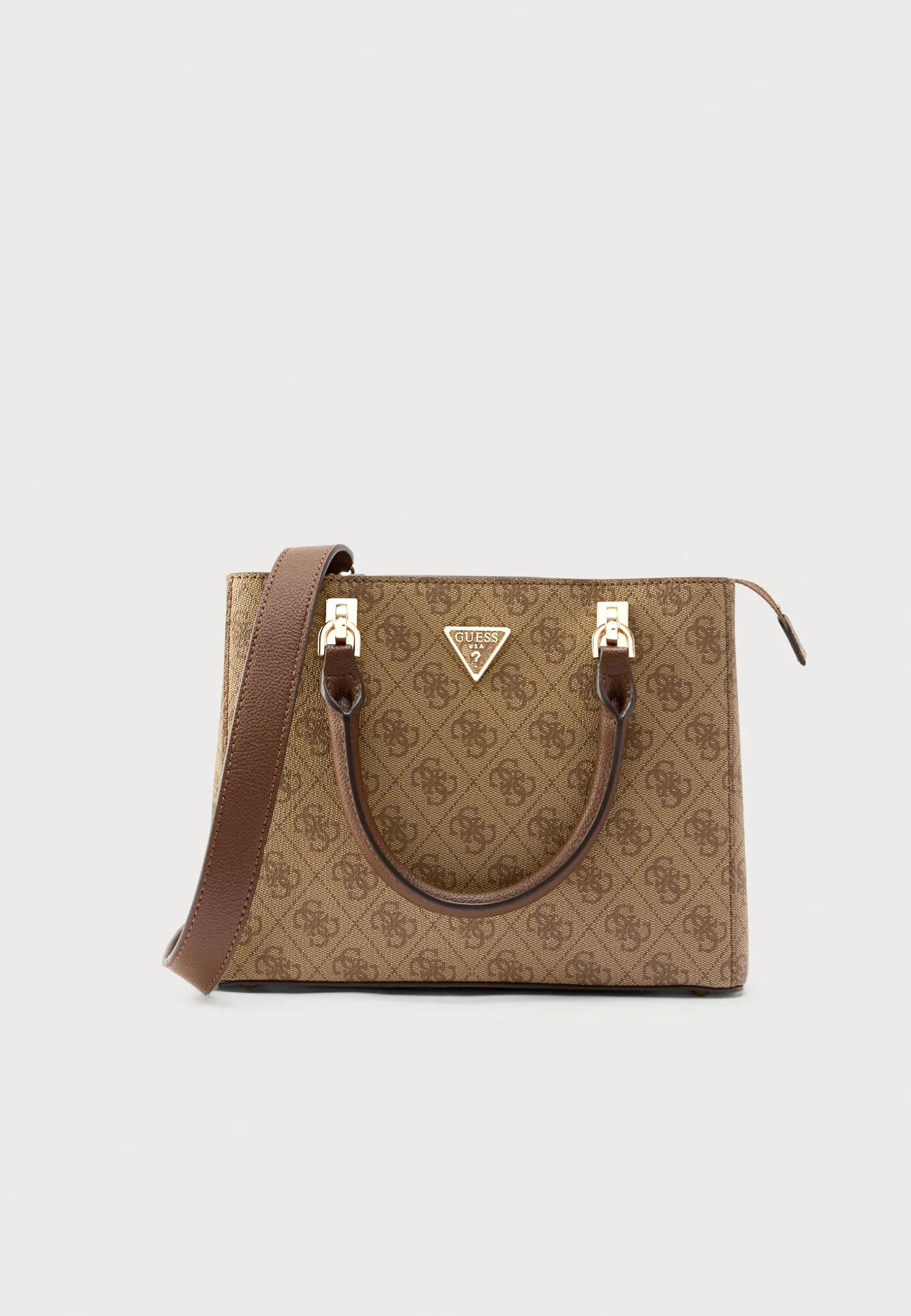 Guess Noelle II Γυναικεία Τσάντα Χειρός με Λουράκι – Καφέ 1 Guess Noelle II Γυναικεία Τσάντα Χειρός με Λουράκι – Καφέ