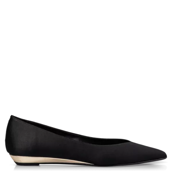 Envie Γυναικείες Μπαλαρίνες Μαύρες με Μεταλλική Λεπτομέρεια