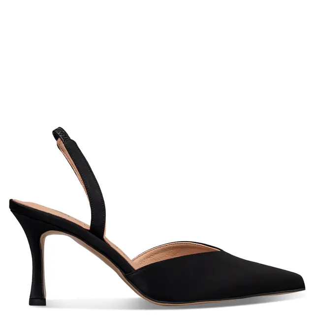 Envie Slingback Γόβες Ελληνικής Παραγωγής με Αποσπώμενο Διακοσμητικό Φιόγκο Μαύρες 2 Envie Slingback Γόβες Ελληνικής Παραγωγής με Αποσπώμενο Διακοσμητικό Φιόγκο Μαύρες - Image 2