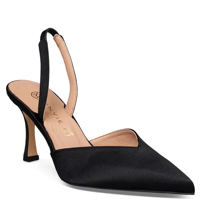 Envie Slingback Γόβες Ελληνικής Παραγωγής με Αποσπώμενο Διακοσμητικό Φιόγκο Μαύρες 3 Envie Slingback Γόβες Ελληνικής Παραγωγής με Αποσπώμενο Διακοσμητικό Φιόγκο Μαύρες - Image 3
