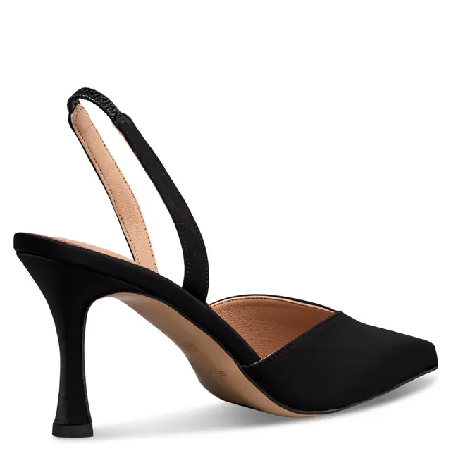 Envie Slingback Γόβες Ελληνικής Παραγωγής με Αποσπώμενο Διακοσμητικό Φιόγκο Μαύρες 4 Envie Slingback Γόβες Ελληνικής Παραγωγής με Αποσπώμενο Διακοσμητικό Φιόγκο Μαύρες - Image 4