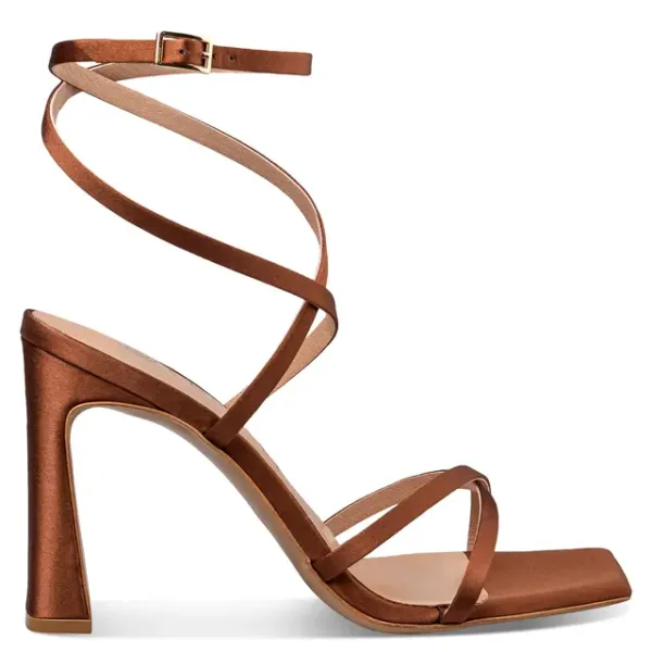 Γυναικείο Πέδιλο Envie με Λεπτά Λουράκια & Τακούνι σε Ταμπά Απόχρωση