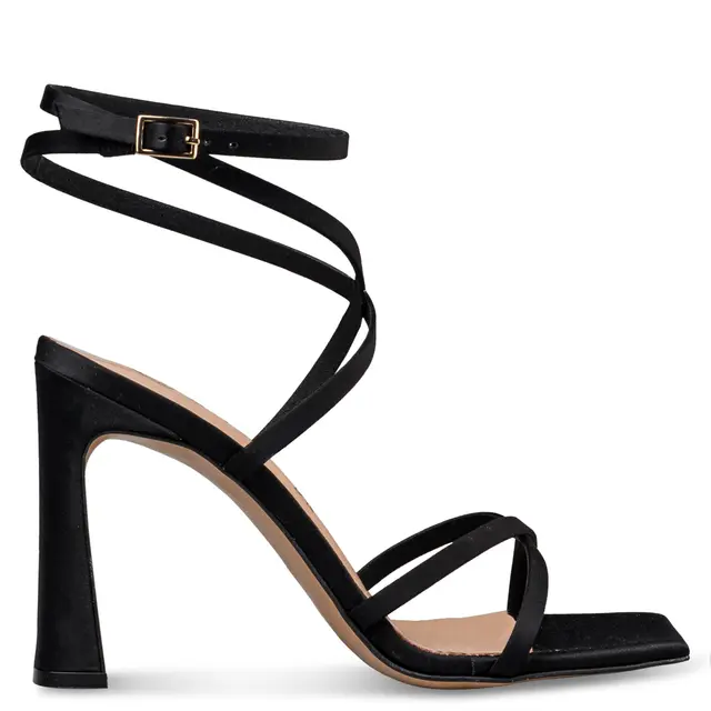 Γυναικείο Πέδιλο Envie Μαύρο με Λεπτά Λουράκια & Ψηλό Τακούνι 1 Γυναικείο Πέδιλο Envie Μαύρο με Λεπτά Λουράκια & Ψηλό Τακούνι