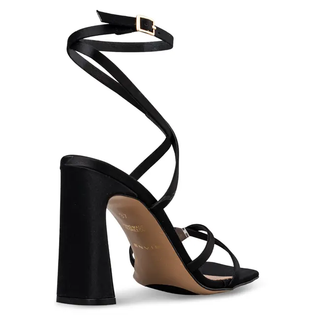 Γυναικείο Πέδιλο Envie Μαύρο με Λεπτά Λουράκια & Ψηλό Τακούνι 3 Γυναικείο Πέδιλο Envie Μαύρο με Λεπτά Λουράκια & Ψηλό Τακούνι - Image 3