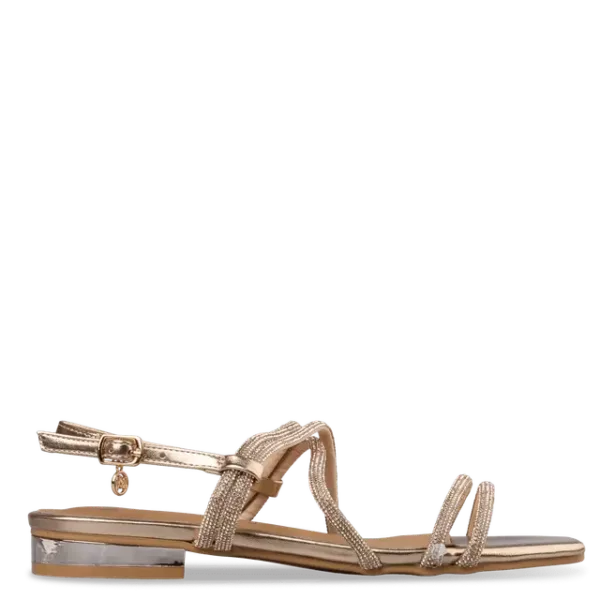 Envie Shoes Γυναικεία Πέδιλα Ροζ Χρυσό