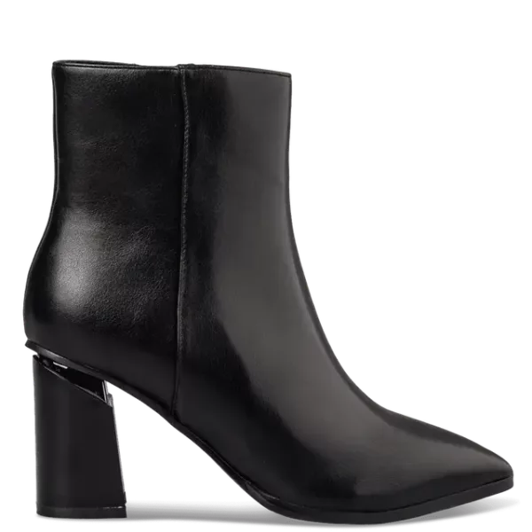 Μαύρο Μποτάκι Envie με Τετράγωνο Τακούνι