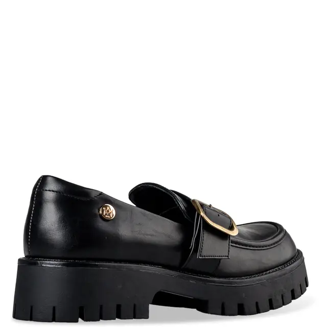 Γυναικεία Loafers Μαύρα με Χρυσή Αγκράφα και Χοντρή Σόλα – Envie Shoes 3 Γυναικεία Loafers Μαύρα με Χρυσή Αγκράφα και Χοντρή Σόλα – Envie Shoes - Image 3