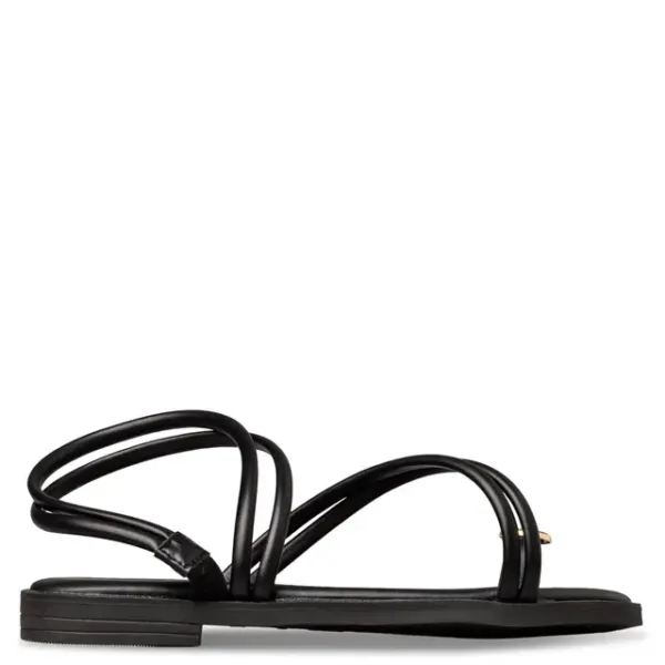 Envie Flat Σανδάλι με Διπλά Λουράκια Μαύρο