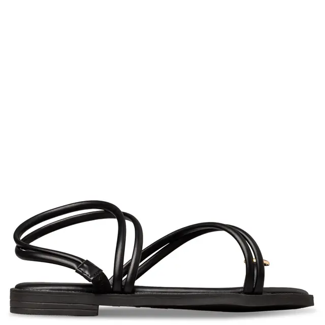 Envie Flat Σανδάλι με Διπλά Λουράκια Μαύρο 1 Envie Flat Σανδάλι με Διπλά Λουράκια Μαύρο