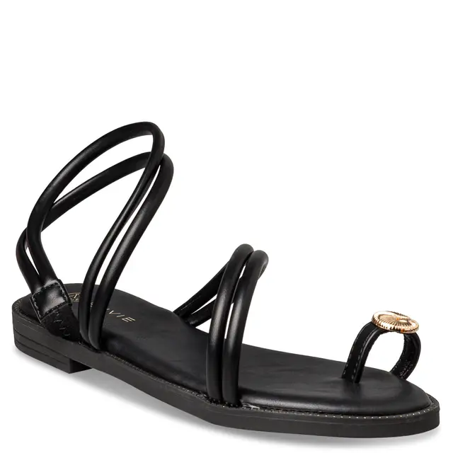 Envie Flat Σανδάλι με Διπλά Λουράκια Μαύρο 2 Envie Flat Σανδάλι με Διπλά Λουράκια Μαύρο - Image 2