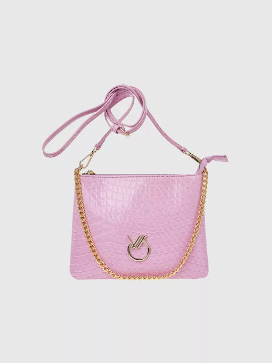 Verde Γυναικεία Τσάντα Ώμου Ροζ