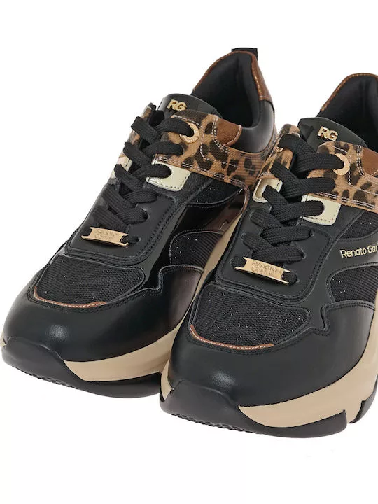 Γυναικείο Sneaker Renato Garini Μάυρο Με Leopar 4 Γυναικείο Sneaker Renato Garini Μάυρο Με Leopar - Image 4