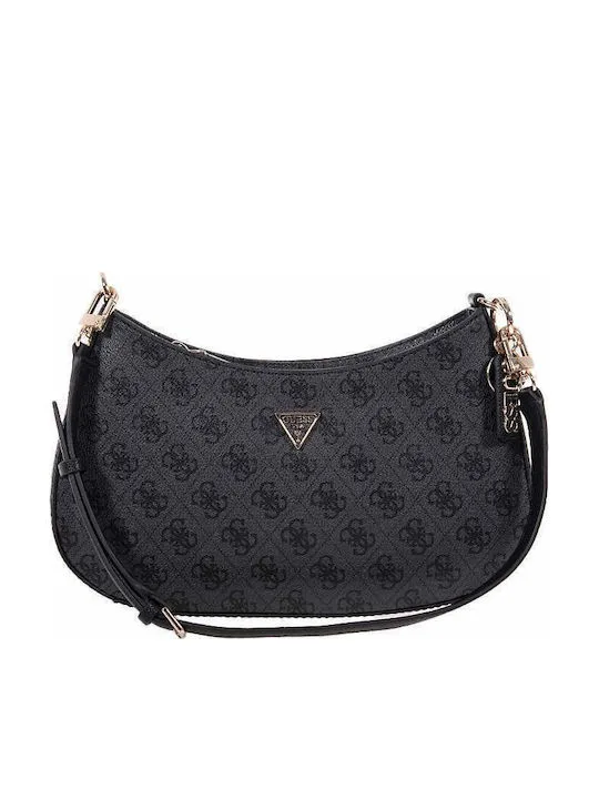 Guess Noelle Τσάντα Ώμου Μαύρη με Λογότυπο