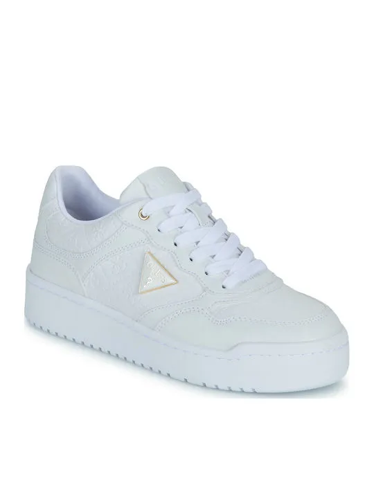 Guess Γυναικεία Λευκά Sneakers με Logo