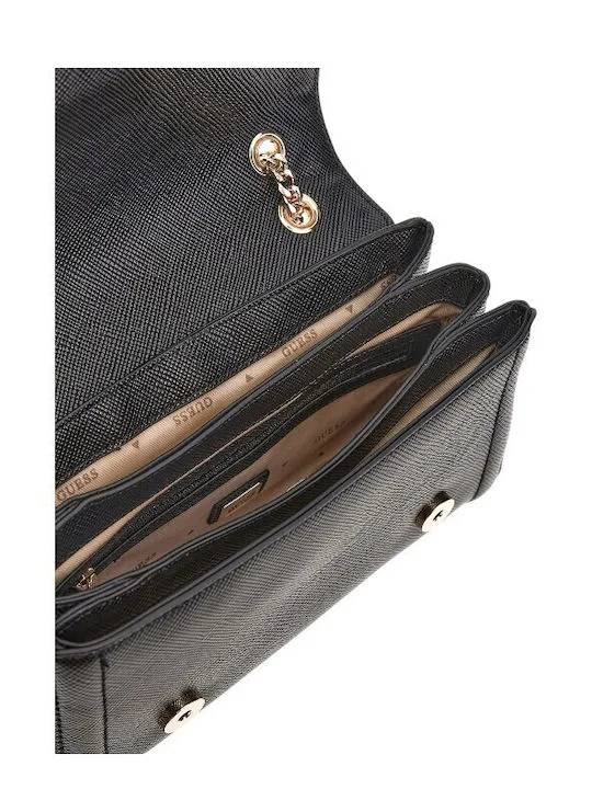 Guess γυναικεία τσάντα ώμου μαύρη με αλυσίδα και logo 3 Guess γυναικεία τσάντα ώμου μαύρη με αλυσίδα και logo - Image 3