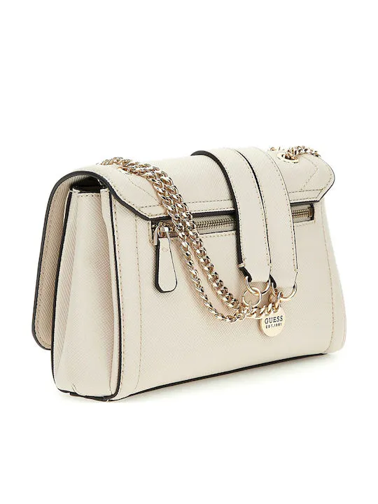 GUESS Γυναικεία Τσάντα Ώμου Εκρού με Αλυσίδα & Logo 2 GUESS Γυναικεία Τσάντα Ώμου Εκρού με Αλυσίδα & Logo - Image 2