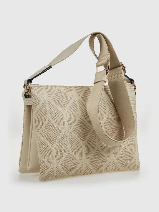 Τσάντα Χιαστί Verde Μπεζ με Ανάγλυφο Σχέδιο 2 Τσάντα Χιαστί Verde Μπεζ με Ανάγλυφο Σχέδιο - Image 2