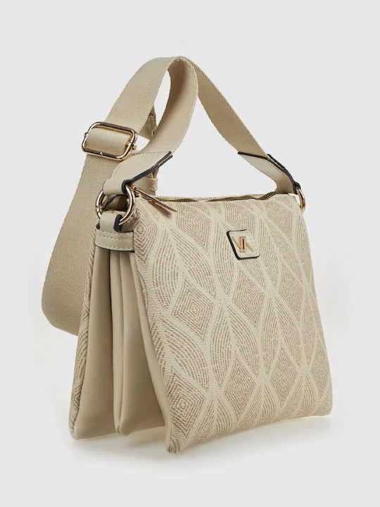 Τσάντα Χιαστί Verde Μπεζ με Ανάγλυφο Σχέδιο 4 Τσάντα Χιαστί Verde Μπεζ με Ανάγλυφο Σχέδιο - Image 4