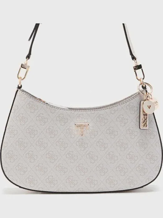 Guess Noelle II Logo Shoulder Bag – Εκρού Logo