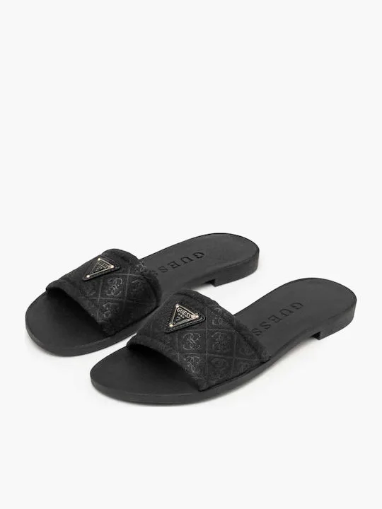 Guess Γυναικεία Σανδάλια Slide Μαύρα με Ανάγλυφο Logo 3 Guess Γυναικεία Σανδάλια Slide Μαύρα με Ανάγλυφο Logo - Image 3