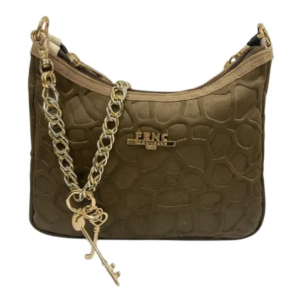 Τσάντα Ώμου FRNC 6180 Water Repellent Satin Καφέ