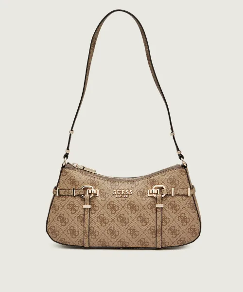 Guess Leona Τσάντα Ώμου με Λογότυπο