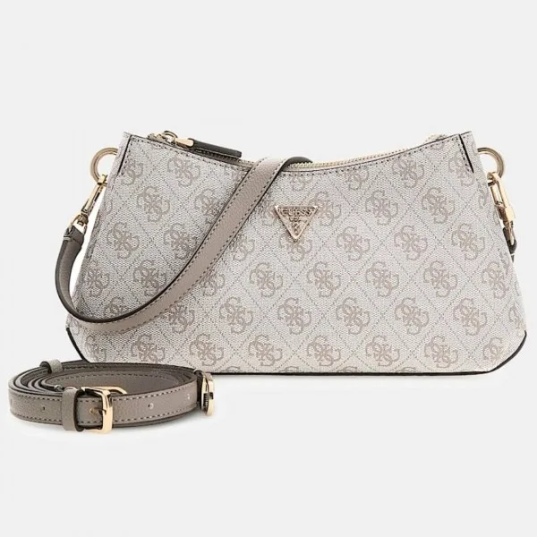 Sales! 486 Guess Γυναικεία Τσάντα Ώμου & Χιαστί Noelle II HWBG9672730 Dark Taupe