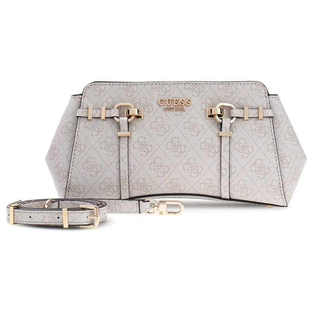Guess Leona Logo Bag Bone Τσάντα Ώμου με Logo Print 3 Guess Leona Logo Bag Bone Τσάντα Ώμου με Logo Print - Image 3
