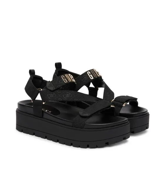 GUESS Chunky Platform Sandals με Monogram Logo – Μαύρα 2 GUESS Chunky Platform Sandals με Monogram Logo – Μαύρα - Image 2