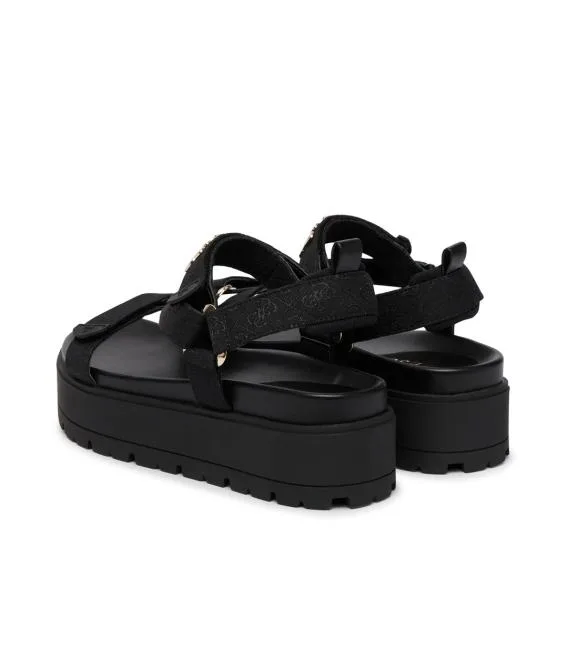 GUESS Chunky Platform Sandals με Monogram Logo – Μαύρα 3 GUESS Chunky Platform Sandals με Monogram Logo – Μαύρα - Image 3