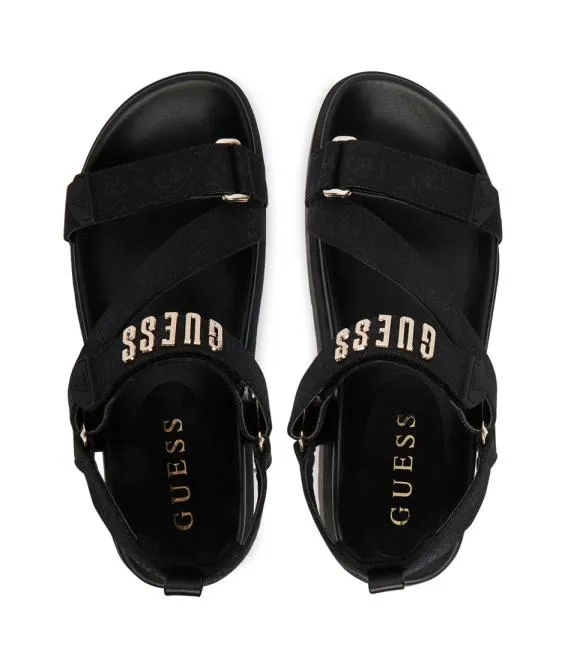 GUESS Chunky Platform Sandals με Monogram Logo – Μαύρα 4 GUESS Chunky Platform Sandals με Monogram Logo – Μαύρα - Image 4