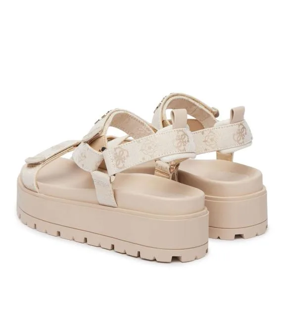 GUESS Γυναικεία Platform Σανδάλια Μπεζ 2 GUESS Γυναικεία Platform Σανδάλια Μπεζ - Image 2