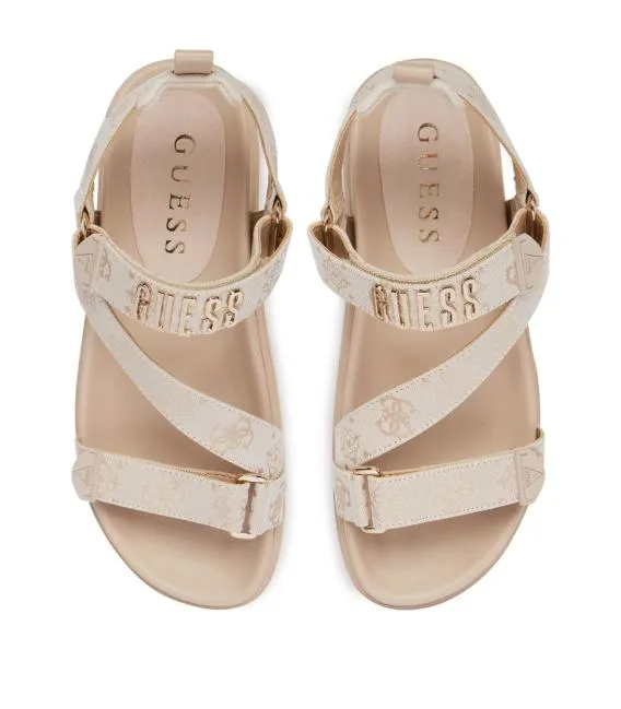 GUESS Γυναικεία Platform Σανδάλια Μπεζ 4 GUESS Γυναικεία Platform Σανδάλια Μπεζ - Image 4