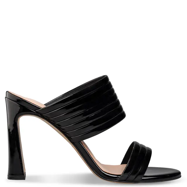 Mairiboo for Envie Μαύρο Λουστρίνι Πέδιλο Mule με Ριγέ Λουράκια 1 Mairiboo for Envie Μαύρο Λουστρίνι Πέδιλο Mule με Ριγέ Λουράκια