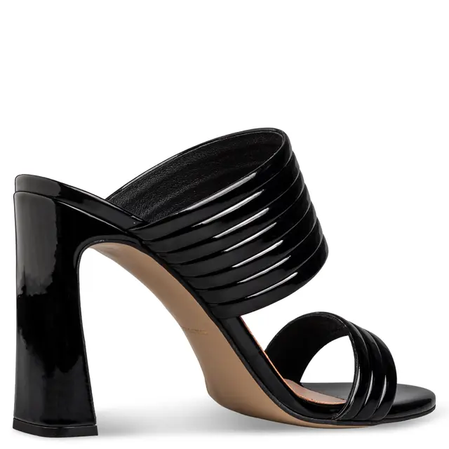 Mairiboo for Envie Μαύρο Λουστρίνι Πέδιλο Mule με Ριγέ Λουράκια 3 Mairiboo for Envie Μαύρο Λουστρίνι Πέδιλο Mule με Ριγέ Λουράκια - Image 3