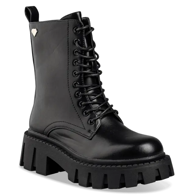 Μποτάκι Envie Μαύρο – Γυναικείο Chunky Μποτάκι με Κορδόνια 2 Μποτάκι Envie Μαύρο – Γυναικείο Chunky Μποτάκι με Κορδόνια - Image 2