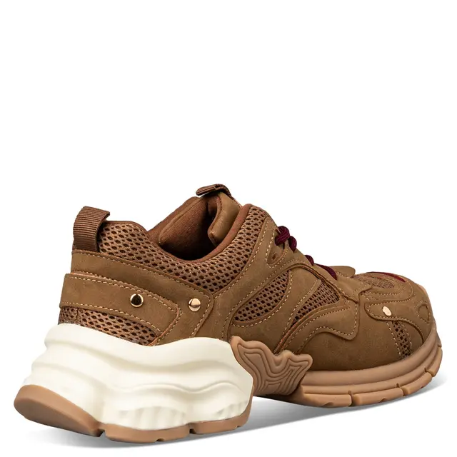 MAIRIBOO FOR ENVIE Γυναικεία Sneakers Καφέ με Chunky Σόλα & Mesh Λεπτομέρειες 4 MAIRIBOO FOR ENVIE Γυναικεία Sneakers Καφέ με Chunky Σόλα & Mesh Λεπτομέρειες - Image 4