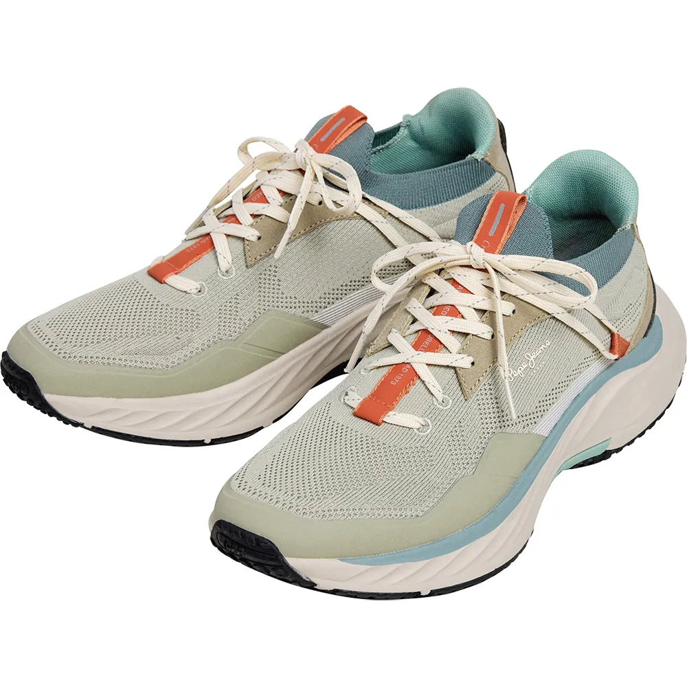 Pepe Jeans Cromer Club Ανδρικά Sneakers Μπεζ/Πράσινο 3 Pepe Jeans Cromer Club Ανδρικά Sneakers Μπεζ/Πράσινο - Image 3