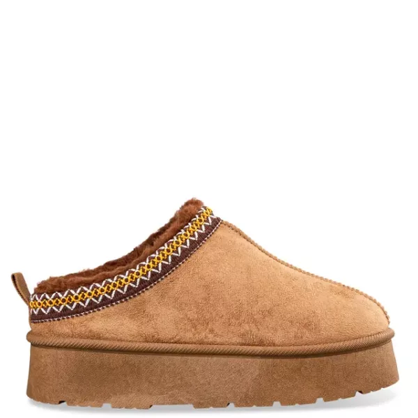 Envie Γυναικείο Σουέντ Slipper με Ζεστή Επένδυση & Πλατφόρμα – Καμηλό