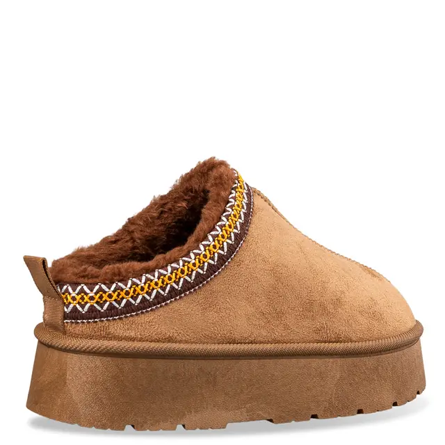 Envie Γυναικείο Σουέντ Slipper με Ζεστή Επένδυση & Πλατφόρμα – Καμηλό 4 Envie Γυναικείο Σουέντ Slipper με Ζεστή Επένδυση & Πλατφόρμα – Καμηλό - Image 4