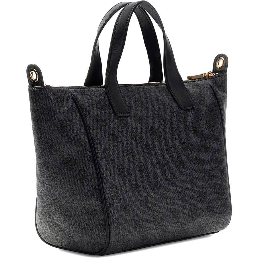 GUESS Follie Tote Bag Coal Logo Print με Αποσπώμενο Ιμάντα 2 GUESS Follie Tote Bag Coal Logo Print με Αποσπώμενο Ιμάντα - Image 2
